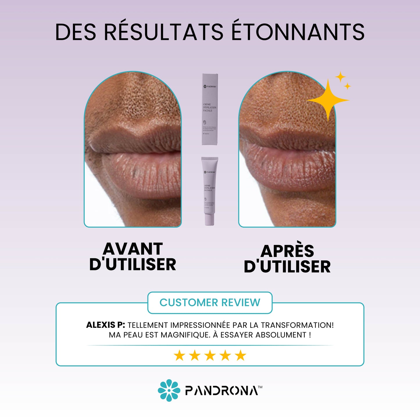Pandrona™  Crème d’Épilation Faciale